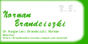 norman brandeiszki business card
